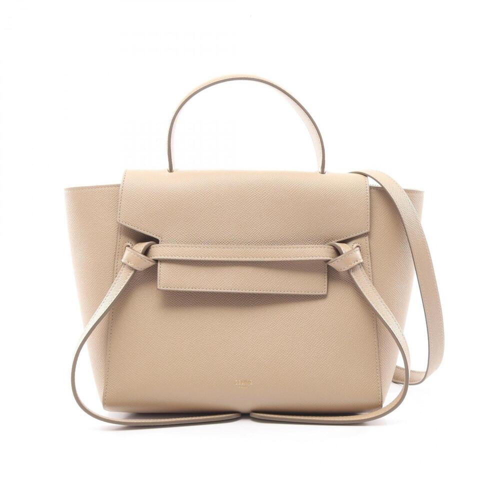 Celine BELT BAG MICRO - 2-way handbag, leather, women's, beige.